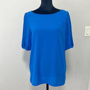 Premise | Royal Blue Women’s Blouse Round Neck 1/2 Length Sleeves size Medium